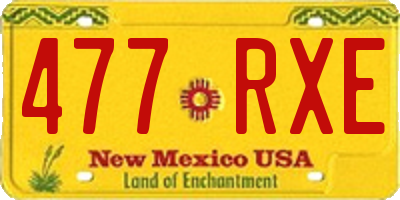 NM license plate 477RXE