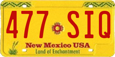 NM license plate 477SIQ