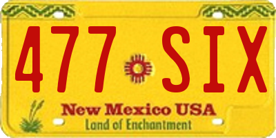 NM license plate 477SIX