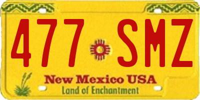 NM license plate 477SMZ