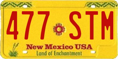 NM license plate 477STM