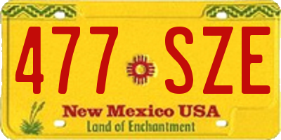 NM license plate 477SZE