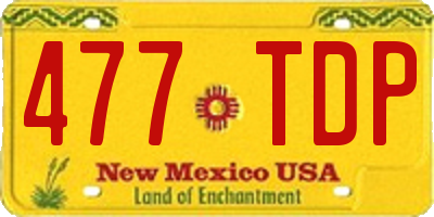 NM license plate 477TDP