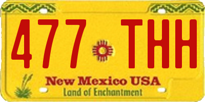 NM license plate 477THH