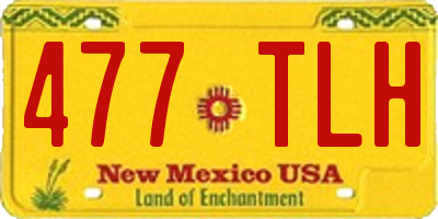 NM license plate 477TLH