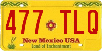 NM license plate 477TLQ
