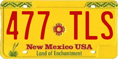 NM license plate 477TLS