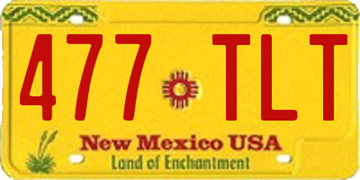 NM license plate 477TLT