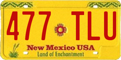 NM license plate 477TLU