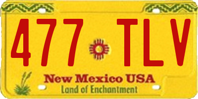 NM license plate 477TLV