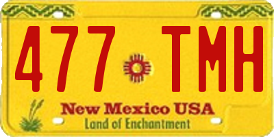NM license plate 477TMH