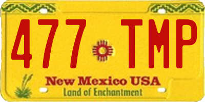 NM license plate 477TMP