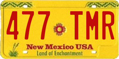 NM license plate 477TMR