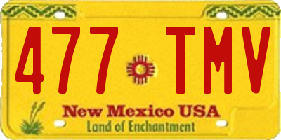 NM license plate 477TMV
