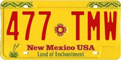 NM license plate 477TMW