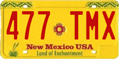 NM license plate 477TMX