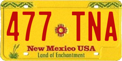 NM license plate 477TNA