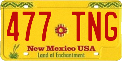 NM license plate 477TNG