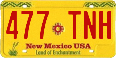 NM license plate 477TNH