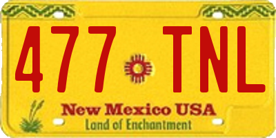 NM license plate 477TNL