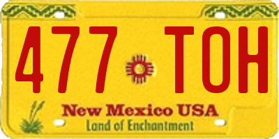 NM license plate 477TOH