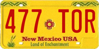 NM license plate 477TOR