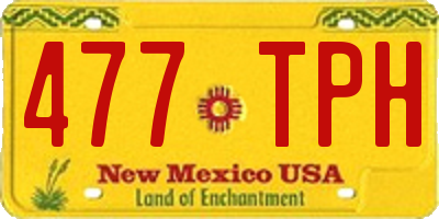 NM license plate 477TPH