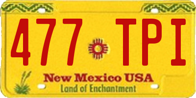 NM license plate 477TPI