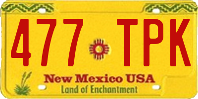 NM license plate 477TPK