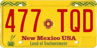 NM license plate 477TQD