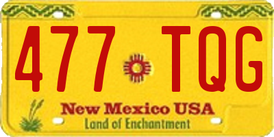 NM license plate 477TQG