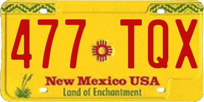 NM license plate 477TQX