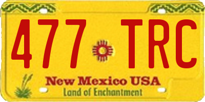 NM license plate 477TRC