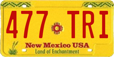 NM license plate 477TRI
