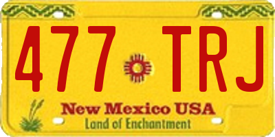 NM license plate 477TRJ