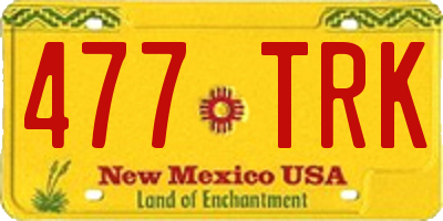 NM license plate 477TRK