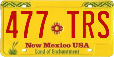 NM license plate 477TRS