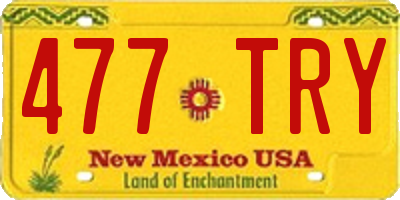 NM license plate 477TRY