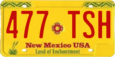 NM license plate 477TSH