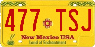 NM license plate 477TSJ