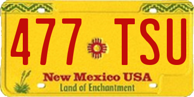 NM license plate 477TSU
