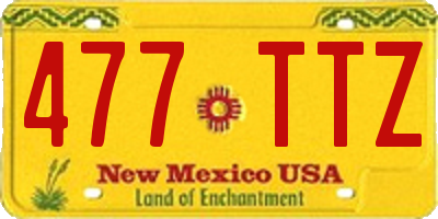 NM license plate 477TTZ