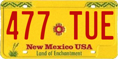 NM license plate 477TUE