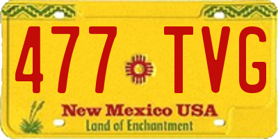 NM license plate 477TVG