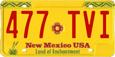 NM license plate 477TVI