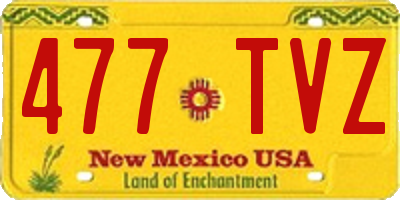 NM license plate 477TVZ