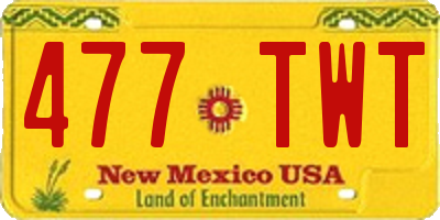NM license plate 477TWT