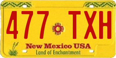 NM license plate 477TXH