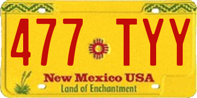 NM license plate 477TYY