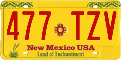 NM license plate 477TZV